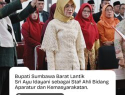 Bupati Sumbawa Barat Lantik Staf Ahli Bidang Aparatur dan Kemasyarakatan