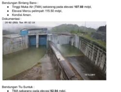 Curah Hujan Insitas Tinggi, 2 Bendungan Dalam Kondisi Aman