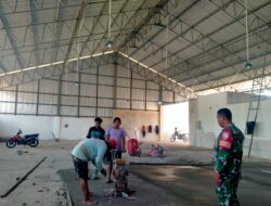 Kawal Pembangunan Strategis, Babinsa Desa Dasan Anyar Pantau Progres Gedung Merah Putih