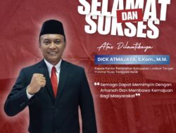 Keluarga besar Kantor Pertanahan Kabupaten Sumbawa Barat mengucapkan selamat dan sukses atas pelantikan Bapak Dick Atmajaya, S.Kom., M.M sebagai Kepala Kantor Pertanahan Kabupaten Lombok Tengah Provinsi Nusa Tenggara Barat.