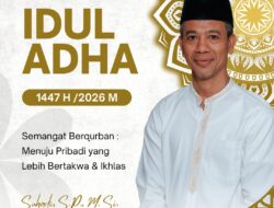 Badan Perencanaan Pembangunan Daerah (BAPPEDA) Kabupaten Sumbawa Barat Mengucapkan Selamat Hari Raya Idul Adha 1447 H / 2026 M. Semangat Berkurban Menuju Pribadi Yang Lebih Bertakwa Dan Ikhlas