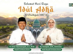 Bupati Dan Wakil Bupati Sumbawa Barat Mengucapkan Selamat Hari Raya Idul Adha 10 Dzulhijjah 1447 H